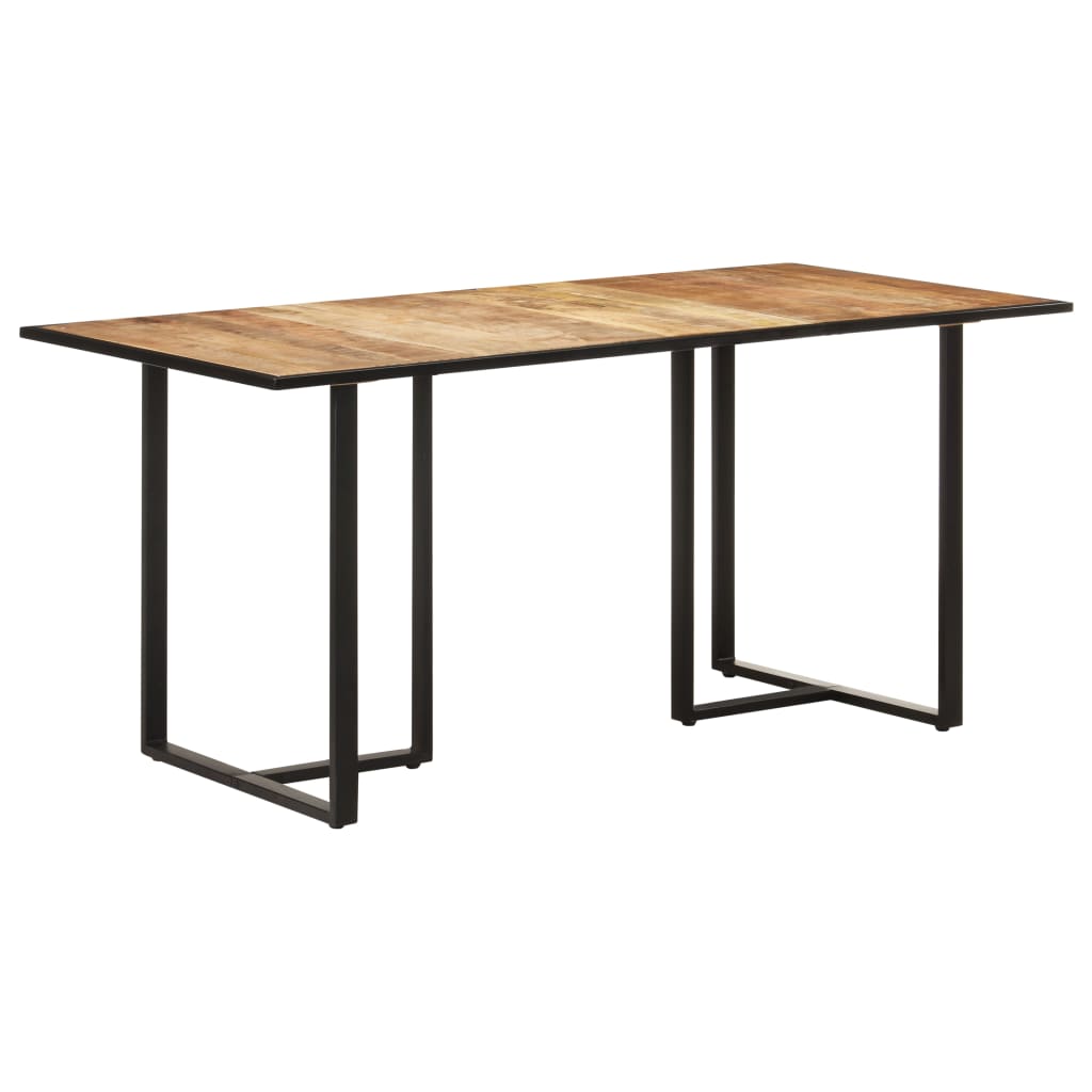 vidaXL Dining Table 160 cm Rough Mango Wood