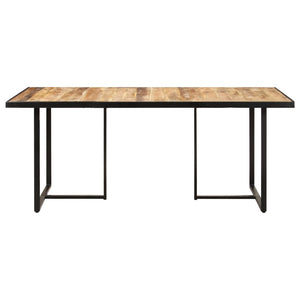 vidaXL Dining Table 160 cm Rough Mango Wood