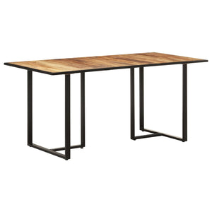 vidaXL Dining Table 160 cm Rough Mango Wood