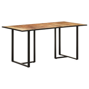 vidaXL Dining Table 160 cm Rough Mango Wood