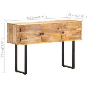 vidaXL Sideboard 116x35x75 cm Solid Mango Wood