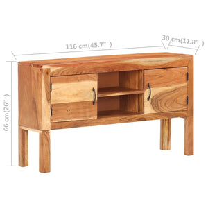 vidaXL Sideboard 116x30x66 cm Solid Acacia Wood