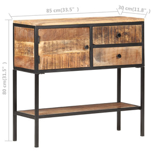 vidaXL Sideboard 85x30x80 cm Rough Mango Wood