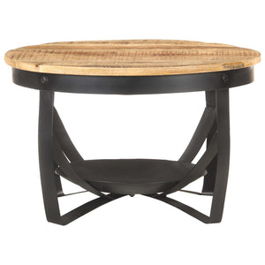 vidaXL Coffee Table Ø68x43 cm Rough Mango Wood