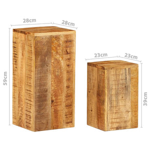 vidaXL Plant Stands 2 pcs Solid Mango Wood