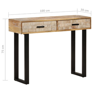 vidaXL Console Table 100x30x75 cm Solid Mango Wood