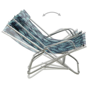 vidaXL Rocking Chairs 2 pcs Steel Leaf Print