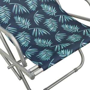 vidaXL Rocking Chairs 2 pcs Steel Leaf Print