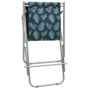 vidaXL Rocking Chairs 2 pcs Steel Leaf Print