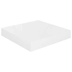 vidaXL Floating Wall Shelves 4 pcs High Gloss White 23x23.5x3.8 cm MDF