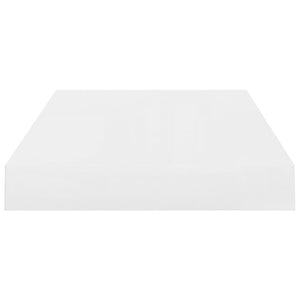 vidaXL Floating Wall Shelf High Gloss White 40x23x3.8 cm MDF