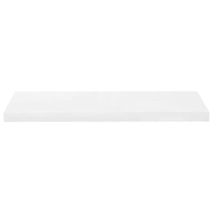 vidaXL Floating Wall Shelves 2 pcs High Gloss White 80x23.5x3.8 cm MDF