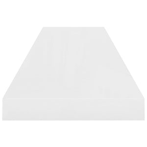 vidaXL Floating Wall Shelves 4 pcs High Gloss White 90x23.5x3.8 cm MDF