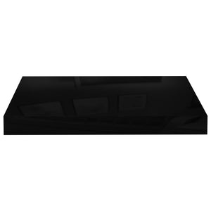 vidaXL Floating Wall Shelf High Gloss Black 40x23x3.8 cm MDF