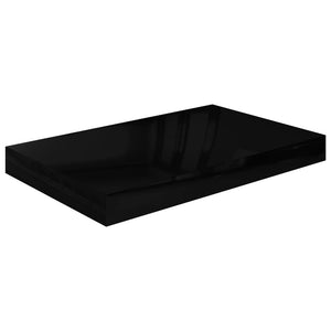 vidaXL Floating Wall Shelves 4 pcs High Gloss Black 40x23x3.8 cm MDF