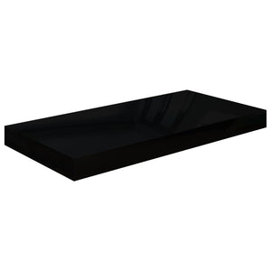 vidaXL Floating Wall Shelves 4 pcs High Gloss Black 50x23x3.8 cm MDF