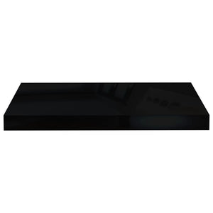 vidaXL Floating Wall Shelves 4 pcs High Gloss Black 50x23x3.8 cm MDF