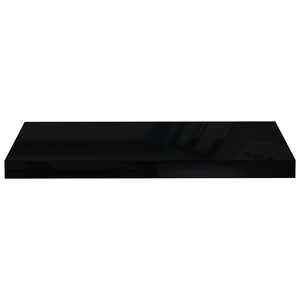 vidaXL Floating Wall Shelves 4 pcs High Gloss Black 60x23.5x3.8 cm MDF