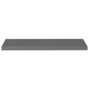 vidaXL Floating Wall Shelves 4 pcs High Gloss Grey 90x23.5x3.8 cm MDF