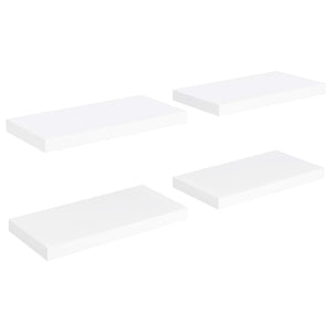 vidaXL Floating Wall Shelves 4 pcs White 50x23x3.8 cm MDF