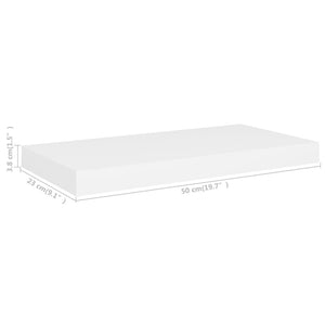 vidaXL Floating Wall Shelves 4 pcs White 50x23x3.8 cm MDF