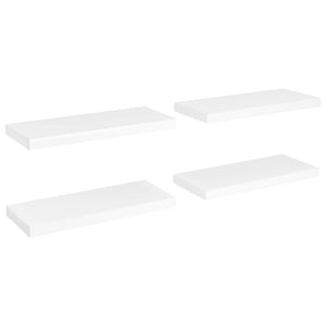 vidaXL Floating Wall Shelves 4 pcs White 60x23.5x3.8 cm MDF