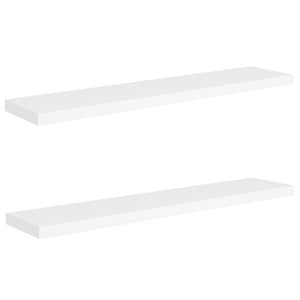 vidaXL Floating Wall Shelves 2 pcs White 120x23.5x3.8 cm MDF