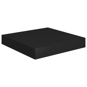 vidaXL Floating Wall Shelves 4 pcs Black 23x23.5x3.8 cm MDF