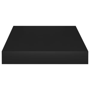 vidaXL Floating Wall Shelves 4 pcs Black 23x23.5x3.8 cm MDF