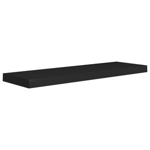 vidaXL Floating Wall Shelves 4 pcs Black 80x23.5x3.8 cm MDF