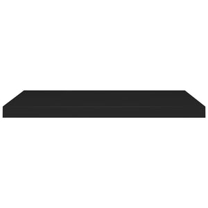 vidaXL Floating Wall Shelves 4 pcs Black 80x23.5x3.8 cm MDF