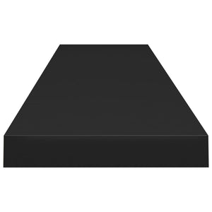 vidaXL Floating Wall Shelf Black 120x23.5x3.8 cm MDF