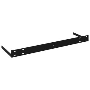 vidaXL Floating Wall Shelf Black 120x23.5x3.8 cm MDF