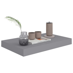 vidaXL Floating Wall Shelf Grey 40x23x3.8 cm MDF