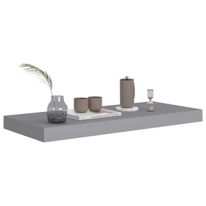 vidaXL Floating Wall Shelves 4 pcs Grey 60x23.5x3.8 cm MDF