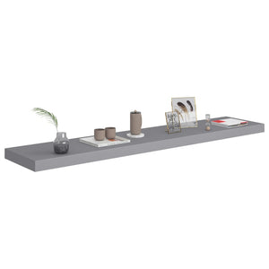 vidaXL Floating Wall Shelf Grey 120x23.5x3.8 cm MDF