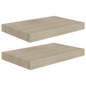 vidaXL Floating Wall Shelves 2 pcs Oak 40x23x3.8 cm MDF