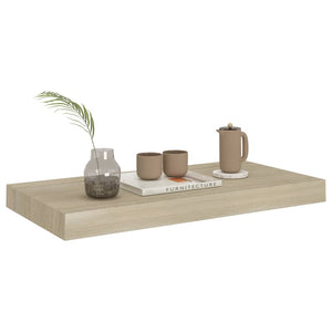 vidaXL Floating Wall Shelf Oak 50x23x3.8 cm MDF