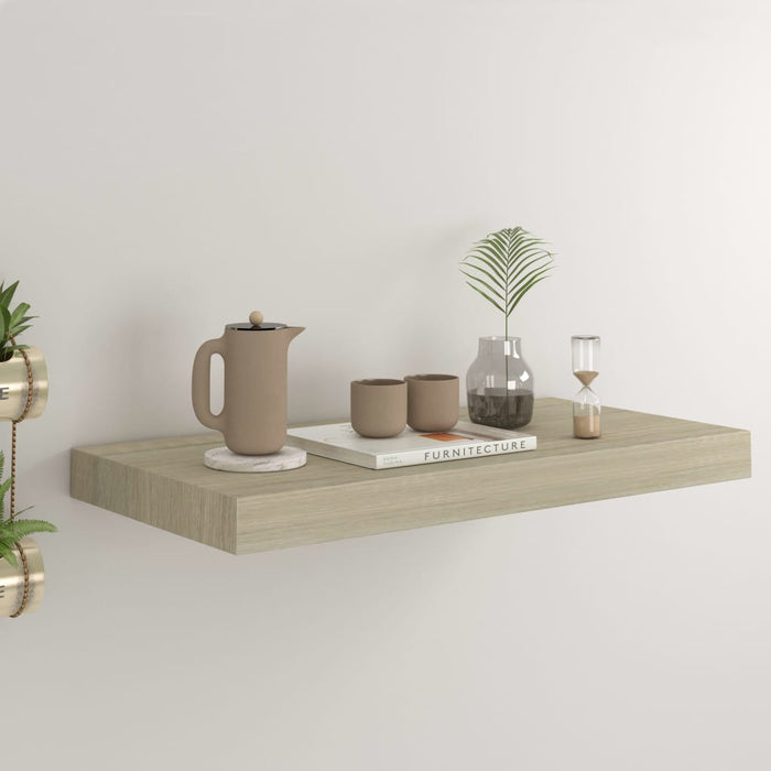 vidaXL Floating Wall Shelf Oak 50x23x3.8 cm MDF