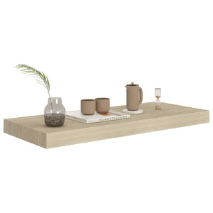 vidaXL Floating Wall Shelf Oak 60x23.5x3.8 cm MDF