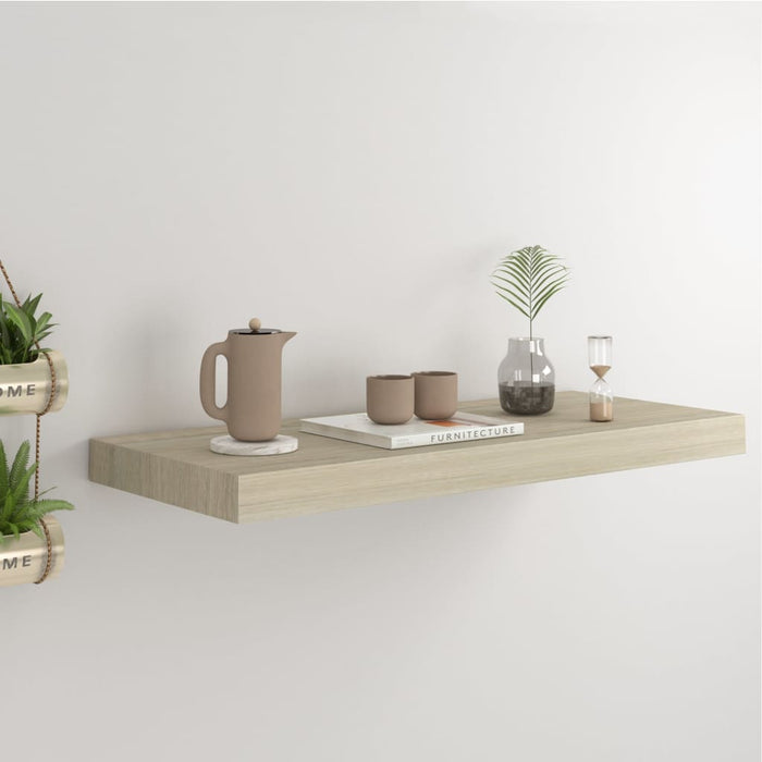 vidaXL Floating Wall Shelf Oak 60x23.5x3.8 cm MDF