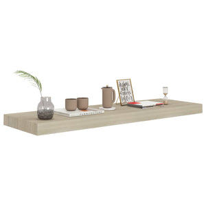 vidaXL Floating Wall Shelf Oak 80x23.5x3.8 cm MDF