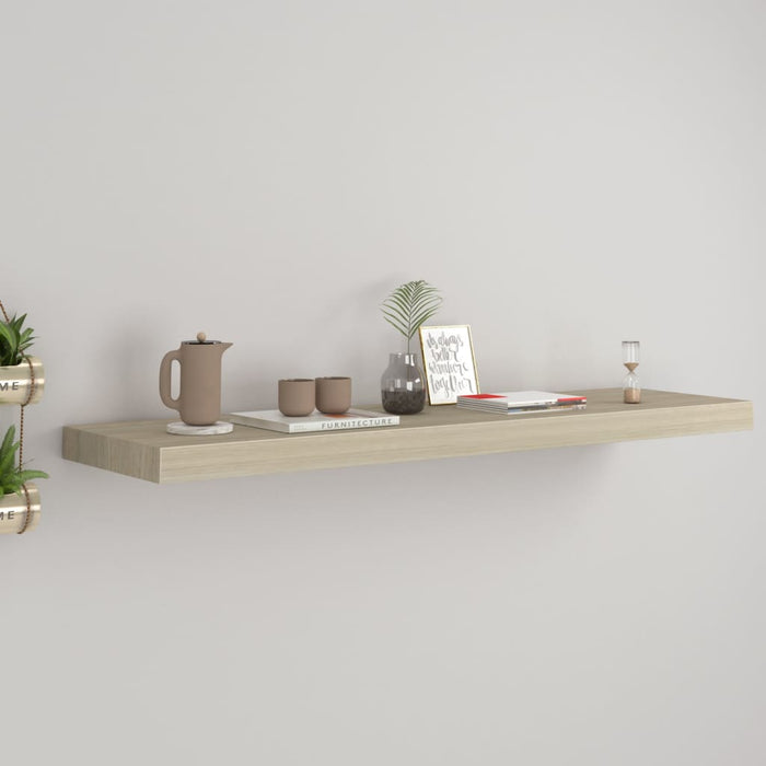 vidaXL Floating Wall Shelf Oak 90x23.5x3.8 cm MDF