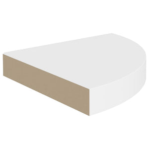 vidaXL Floating Corner Shelves 4 pcs White 25x25x3.8 cm MDF