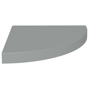 vidaXL Floating Corner Shelves 2 pcs Grey 35x35x3.8 cm MDF