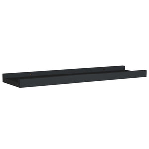 vidaXL Picture Frame Ledge Shelves 2 pcs Black 40x9x3 cm MDF