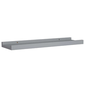 vidaXL Picture Frame Ledge Shelves 2 pcs Grey 40x9x3 cm MDF