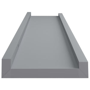 vidaXL Picture Frame Ledge Shelves 2 pcs Grey 40x9x3 cm MDF