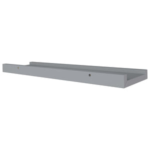 vidaXL Picture Frame Ledge Shelves 2 pcs Grey 40x9x3 cm MDF