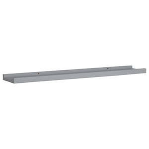 vidaXL Picture Frame Ledge Shelves 2 pcs Grey 80x9x3 cm MDF